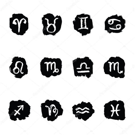 Horoscope Zodiac Star Signs Vector Set Stock Vector By ©katyaulitina