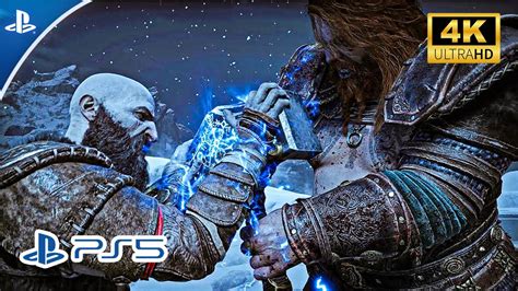 God Of War 5 Ragnarok Thor Vs Kratos Boss Fight And Death Scene Full