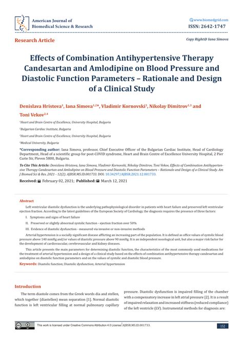 Pdf Effects Of Combination Antihypertensive Therapy Candesartan And