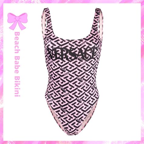 Versace Designer Swimsuit Pink Beach Babe Bikini