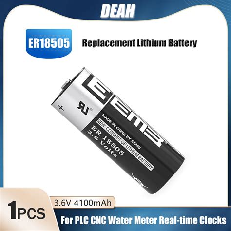 1PCS 3.6V 4100mAh ER18505 ER 18505 18505M Replacement Lithium Battery ...