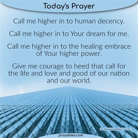 Prayer Call Me Higher Prayables