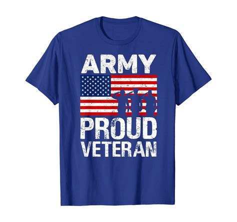 Military T Red White Blue Flag Proud Army Veteran T Shirt Unisex Tshirt