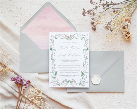 Invitatie Nunta Cu Sigiliu Boho Nicole Nuptialis