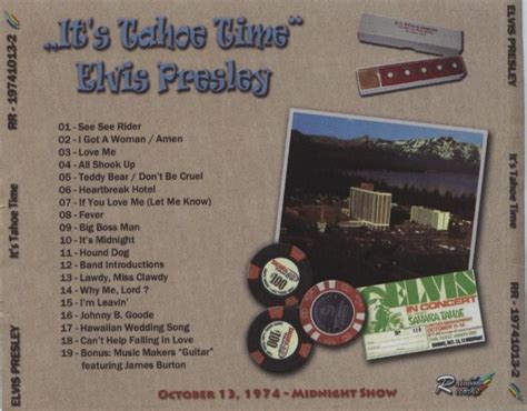 Its Tahoe Time CD Elvis New DVD And CDs Elvis Presley FTD Bootleg