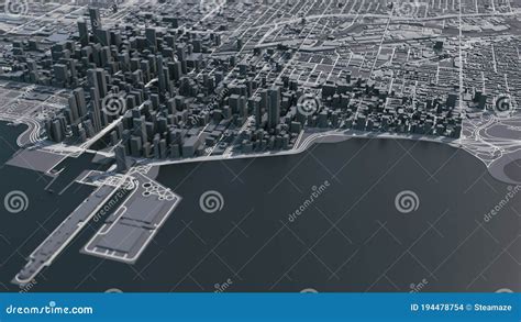 Chicago City 3d Map Stock Illustration Illustration Of Promoting