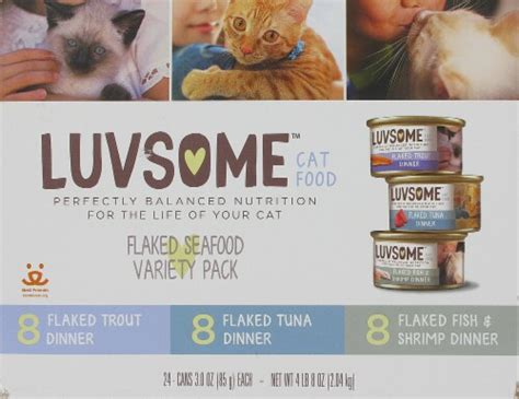 Luvsome™ Flaked Seafood Wet Cat Food Variety Pack, 24 ct / 3 oz - King ...