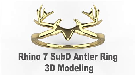 Rhino 7 Subd Antler Ring 3d Modeling Tutorial Jewelry Cad Design 191