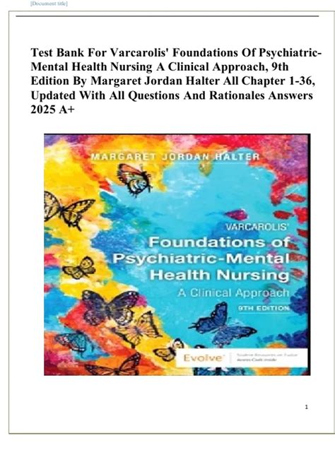 Test Bank For Varcarolis' Foundations of Psychiatric-Mental Health