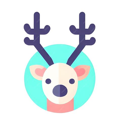 Premium AI Image | A cartoon of a reindeer with antlers Photo generated ...