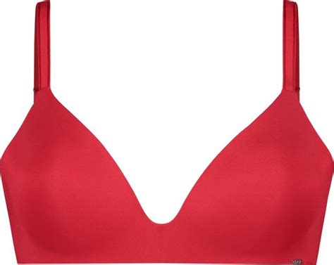 Hunkemöller Dames Lingerie Voorgevormde push up bh zonder beugel Mona Rood maat C85 bol