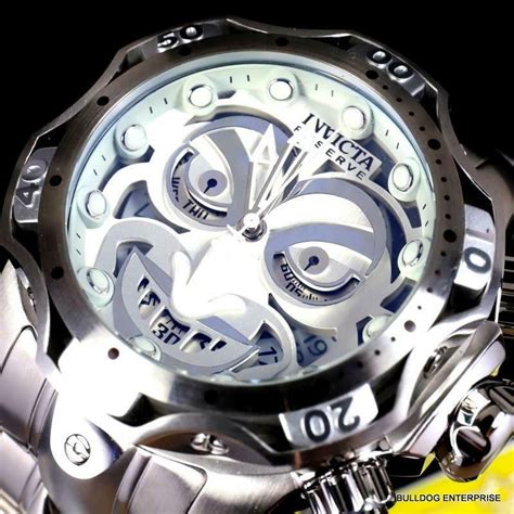 Invicta Reserve Venom Dc Comics Joker Silberfarben Stahl 52mm Swiss Mvt