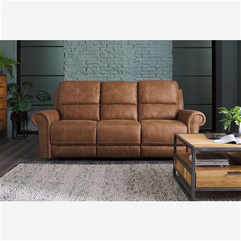 Colorado Ranch Brown 3 Seater Sofa Oak Furnitureland