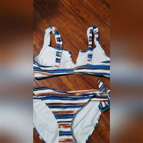 Mynah Swim Mynah Abstract Stripe Bikini Poshmark