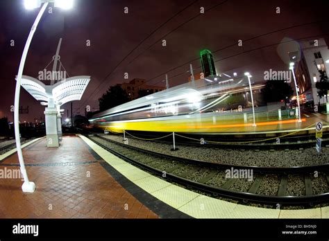 Dart Rail System Fisheye View Downtown Dallas Dallas Texas Usa