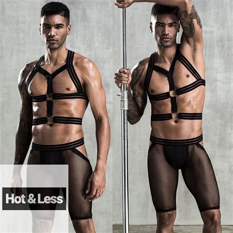 Sexy Cosplay Lingerie Set Men Waiter Bodysuit Underwear Lace Erotic Catsuit Lingerie Costumes