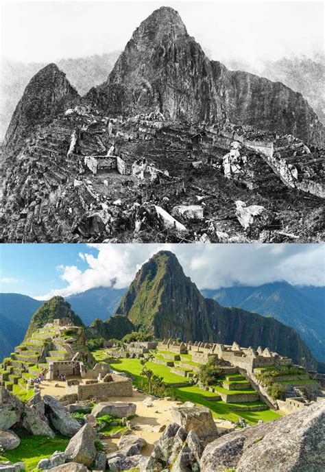 The First Photograph Upon Discovery Of Machu Picchu Vs Now Gag