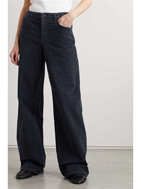 THE ROW Eglitta Cotton Blend Corduroy Straight Leg Pants NET A PORTER