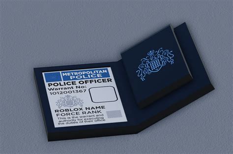 Scripted Uk Police Officer Warrant Card Clearly Development