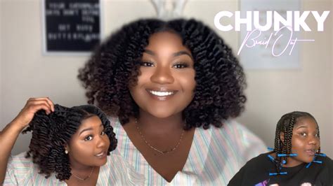 CHUNKY BRAID OUT ON NATURAL HAIR YouTube