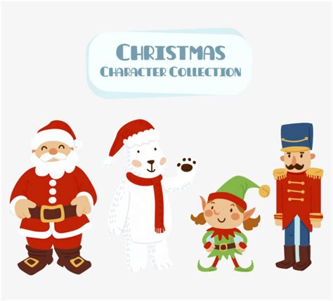 Winter Theme Characters Vector Material Winter Vector Cartoon Santa