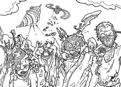 Coloriage Zombie 85722 Personnages Dessin à colorier Coloriages