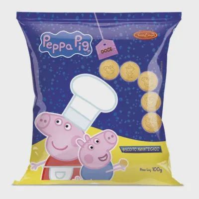 Biscoito Amanteigado Sabor Leite Peppa Pig 100g No Shoptime