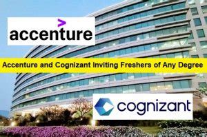 Accenture And Cognizant Inviting Freshers Of Any Degree KickCharm