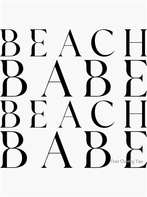 Beach Babe Fun Summer Beach Sand Surf Design Sticker By Thatcheekytee Redbubble
