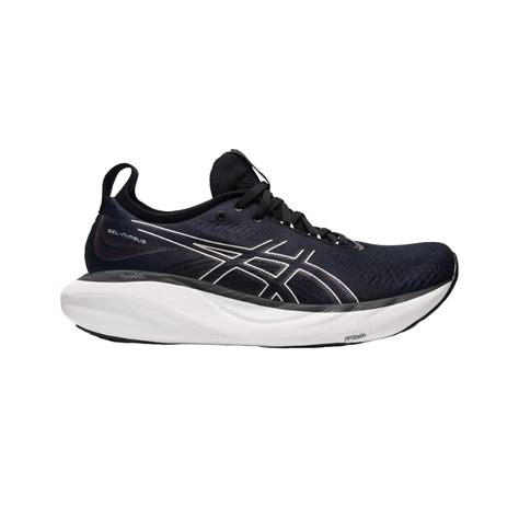 Asics Mens Gel Nimbus 25 Wide Blackpure Silver Browns Shoe Fit Company