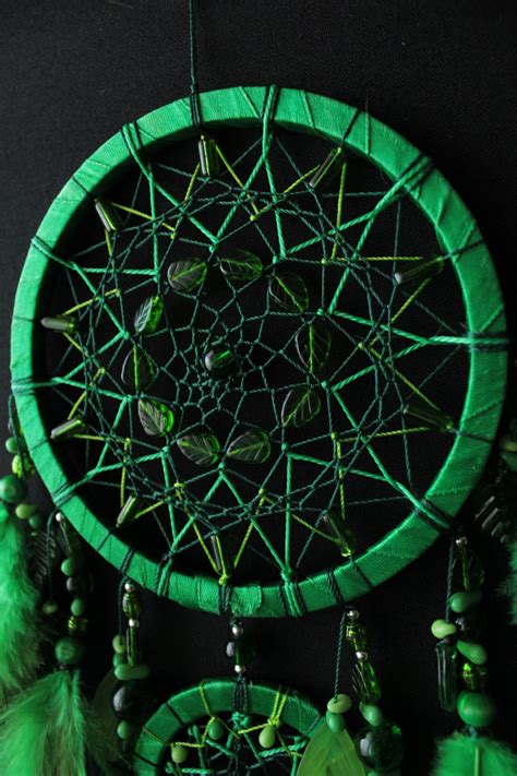 Green Dream Catcher Small Dreamcatcher Home Decor Etsy