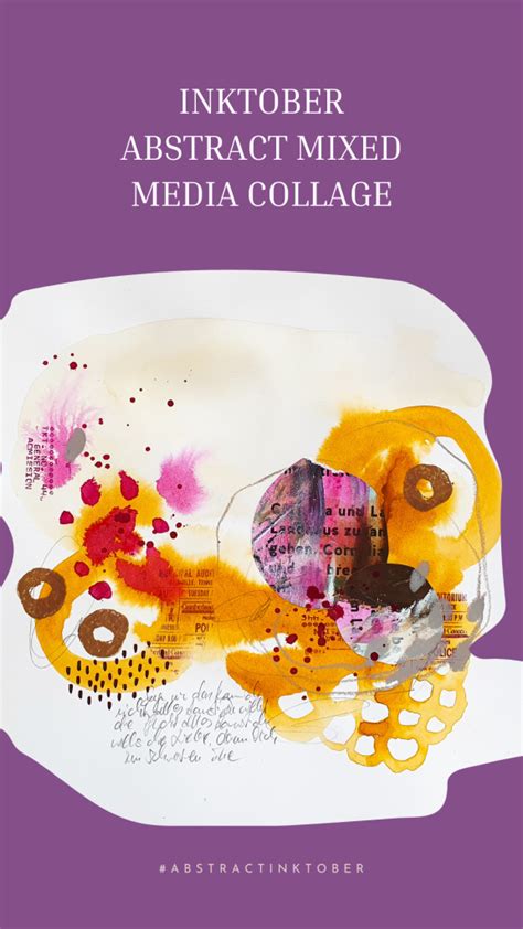 Inktober 10 To 15min Abstract Mixed Media Collage Susanne Rose Art