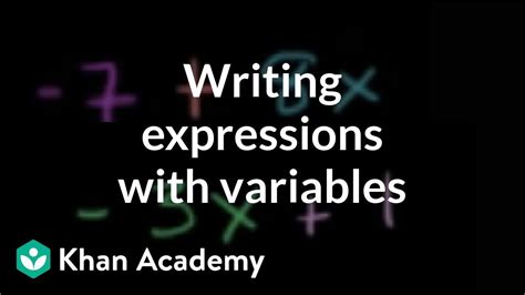 How To Write Expressions With Variables Introduction To Algebra