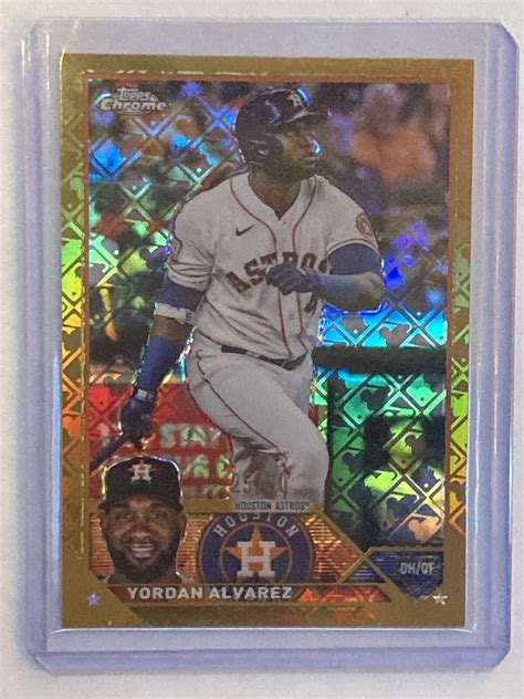 Topps Chrome Logofractor Yordan Alvarez Short Print Gold Refractor