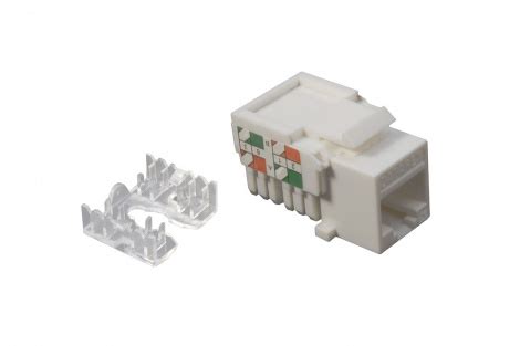 Розеточный модуль Keystone кат.5e, UTP, 1xRJ45, T568A/B, белый купить в ...
