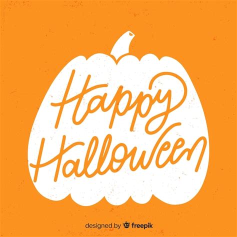 Letras De Feliz Halloween Con Calabaza Vector Gratis