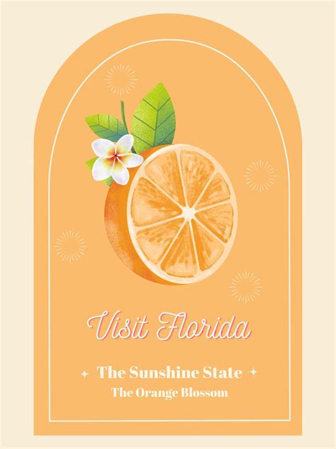 Florida State Flower Poster - Etsy