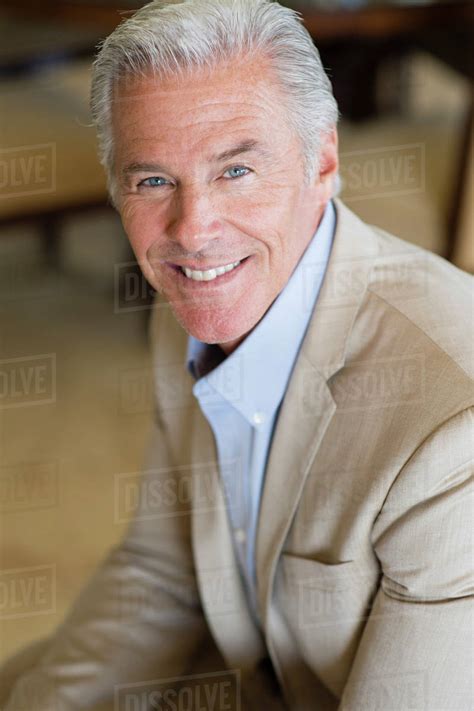 Older Caucasian Man Smiling Stock Photo Dissolve