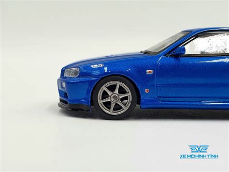 Xe Mô Hình Nissan Skyline Gt R R34 V Spec Ii Bayside Blue 1 64 Minig Shop Xe Mô Hình Tĩnh