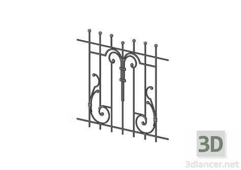 3d Model Wrought Iron Fence 70905