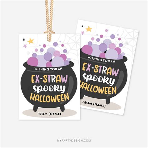 Happy Halloween Gift Tag, Printable PDF - My Party Design