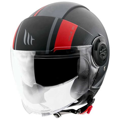 Mt Helmets Viale Sv Phantom Open Face Helmet Red Motardinn