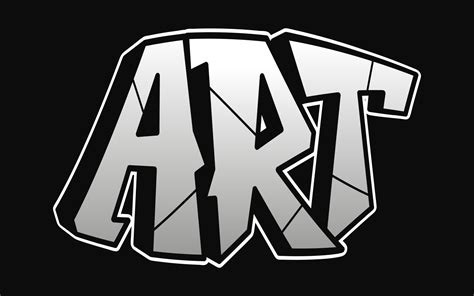 Art word graffiti style letters.Vector hand drawn doodle cartoon logo
