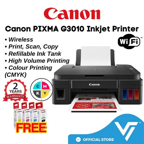 Canon Pixma G Wireless G Usb Aio Refillable Ink Tank