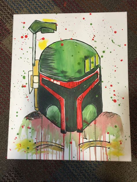 Boba Fett Canvas Art Boba Fett Canvas Painting Art