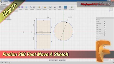 Fusion 360 How To Move A Sketch Youtube