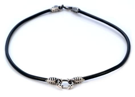 Black 4mm (5/32") Leather Necklace - Bico Australia