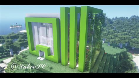 How To Build A Cute Green House Minecraft Tutorial 💚 12 Youtube