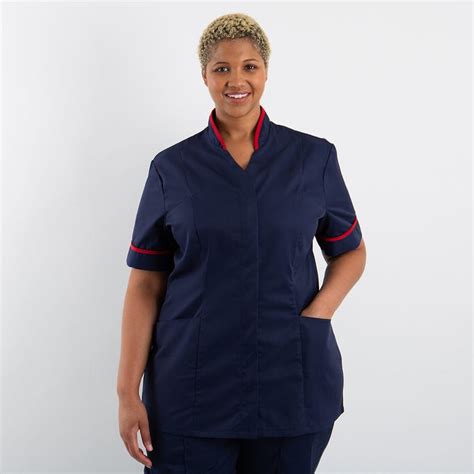 womens mandarin collar tunic nf healthcare