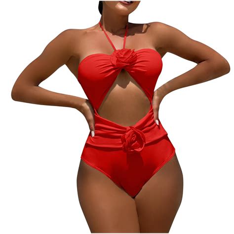 Bzhegqhd Sexy Womens Bathing Suits Fashionable Women S Solid Color Sexy Bikini Drawstring Hollow